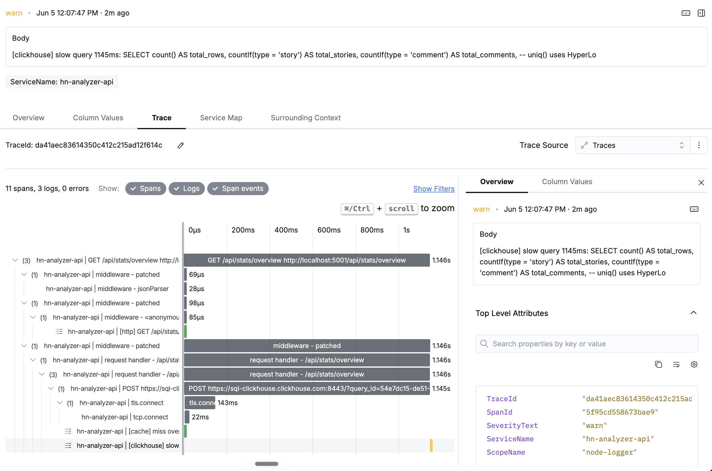 ClickStack Traces